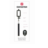 Selfie tyč Swissten Bluetooth čierna