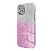 Silikónové puzdro na Apple iPhone 12 Pro Max Forcell SHINING strieborno ružové 