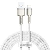 Dátový kábel Baseus Cafule Metal USB - Lightning 2,4A 2,0 m biely