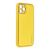 Plastové puzdro na Samsung Galaxy A02S Forcell LEATHER žlté