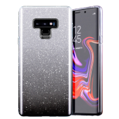Silikónové puzdro na Apple iPhone 13 Shine Bling čierno-strieborné