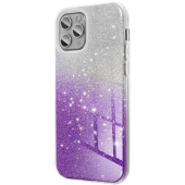 Silikónové puzdro na Samsung Galaxy A13 Forcell Shining strieborno-fialové