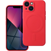 Silikónové puzdro na Apple iPhone 13 Mini Silicone Mag Cover červené