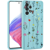 Silikónové puzdro na Samsung Galaxy A13 A135 Tech Protect Mood Garden modré