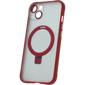 Plastové puzdro na Apple iPhone 12 Pro Max Mag Ring červené
