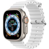 Remienok Dux Ducis Ocean Wave Apple Watch 4/5/6/7/8/9/SE/10 40/41/42mm biely