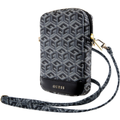 Univerzálne puzdro Guess na smartfón GUWBZPGCSPGK PU G Cube Walltet Phone Bag Zipper čierne