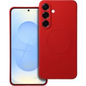 Obal SILICONE MAG COVER case MagSafe Samsung Galaxy S25+ 5G S936 red