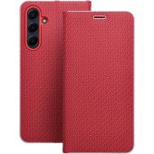 Obal LUNA Book Carbon Samsung Galaxy A36 5G A366 červený