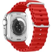 SWISSTEN remienok pre Apple Watch silikónový - Marine Straps 42/44/45/49 mm červený
