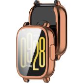 Ochranné puzdro/sklo Bizon Case Watch Felipe Xiaomi Redmi Watch 5 Active ružovo-zlaté