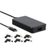 FORCELL F-ENERGY E856,  univerzálny adaptér pre notebooky, 90W (6 adaptérov), čierny 