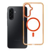 Obal FRAME CLEAR HYBRID MAG COVER MagSafe Samsung Galaxy A17 4G A175/A17 5G A176 oranžový