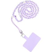 CRYSTAL DIAMOND pendant for the phone 74cm (37cm in the loop) purple