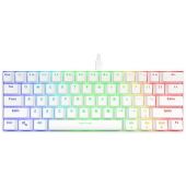 DELTACO GAM-075-W-US WK85R, USB-C, RGB, US, mechanická, biela