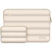 Tech-Protect Puffy Laptop 13-14" case + accessory bag Sand