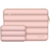 Tech-Protect Puffy Laptop 13-14" case + accessory bag Dusty Rose