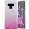 Silikónové puzdro na Samsung Galaxy S22 5G Shine Bling ružovo-strieborné