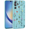 Silikónové puzdro na Samsung Galaxy A34 5G A346 Tech Protect Mood Garden modré