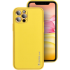Plastové puzdro na Apple iPhone 15 Plus Leather žlté