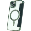 Diárové puzdro na Apple iPhone 14 Pro Max Smart Chrome Mag zelené