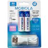Mobiola MBAA1650, USB-C nabíjateľné Li-Ion batérie, AA, 1650mAh
