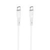 FORCELL F-ENERGY C347 Silicone, USB-C/USB-C, QC4.0 PD 5A 100W, 1m, biely