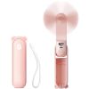 Jisulife Life8 Plus, ručný prenosný ventilátor + powerbanka 4500mAh + svietidlo, ružový