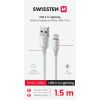 SWISSTEN TEXTILE II USB-A/Lightning 30W 3A 1,5m biely