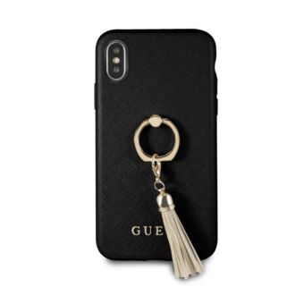 GUHCPXRSSABK Guess Saffiano Ring Hard Case Black pro iPhone X