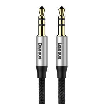 Audio Kábel Aux Baseus M30 1.5 m, opletený, čierno-strieborný