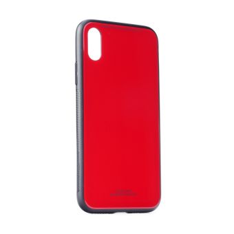 Plastové puzdro na Apple iPhone X/XS Glass červené