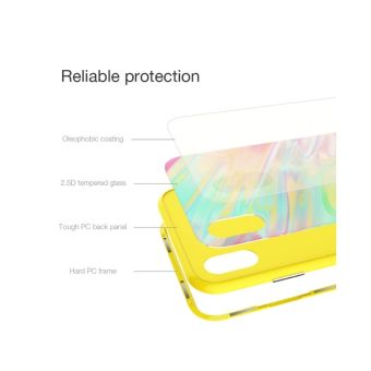 Sklenené puzdro na Apple iPhone XS Max Nillkin Ombre Hard fialové