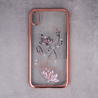 Silikónové puzdro Lotus pre Apple iPhone 7/ 8 ružovo- zlaté
