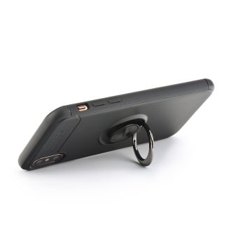 Silikónové puzdro Forcell Ring pre Huawei Y7 2019 čierne