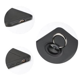 Silikónové puzdro Forcell Ring pre Huawei Y7 2019 čierne