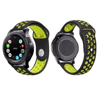 Tactical 195 Double Silikonový náramok 20mm Black/Yellow