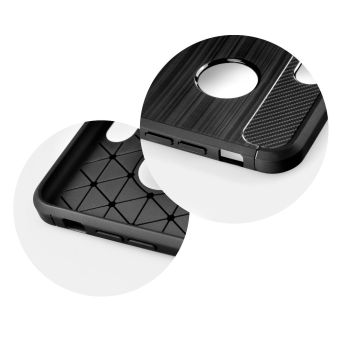 Silikónové puzdro Forcell Carbon pre Apple iPhone 11 čierne 