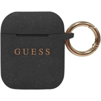 Guess Silicone Case AirPods 1/2 GUACCSILGLBK Black