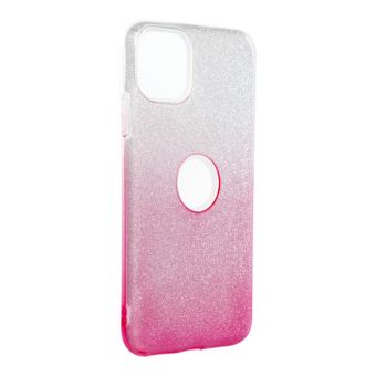 Silikónové puzdro na Apple iPhone 11 Pro Max Forcell SHINING strieborno ružové