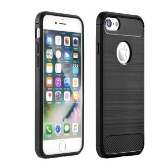 Silikónové puzdro Forcell Carbon pre Huawei P40 Lite čierne