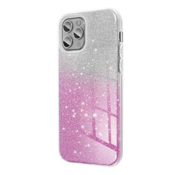 Silikónové puzdro na Huawei P40 Lite E Forcell SHINING strieborno-ružové