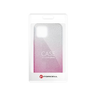 Silikónové puzdro na Huawei P40 Lite E Forcell SHINING strieborno-ružové