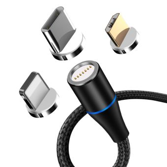 Maxlife Magnetický kábel MXUC-02 3v1 - čierny