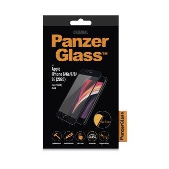 PanzerGlass tvrdené sklo Case Friendly pre iPhone SE 2020/8/7/6s/6 čierne