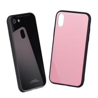Plastové puzdro na Apple iPhone 12/12 Pro Glass ružové