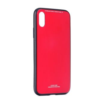 Plastové puzdro na Apple iPhone 12 Pro Max Glass červené
