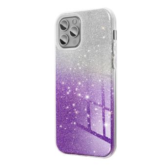 Silikónové puzdro na Apple iPhone 12/12 Pro Forcell SHINING strieborno fialové