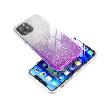 Silikónové puzdro na Apple iPhone 12/12 Pro Forcell SHINING strieborno fialové