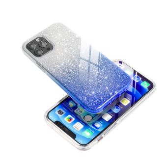 Silikónové puzdro na Apple iPhone 12/12 Pro Forcell SHINING strieborno modré